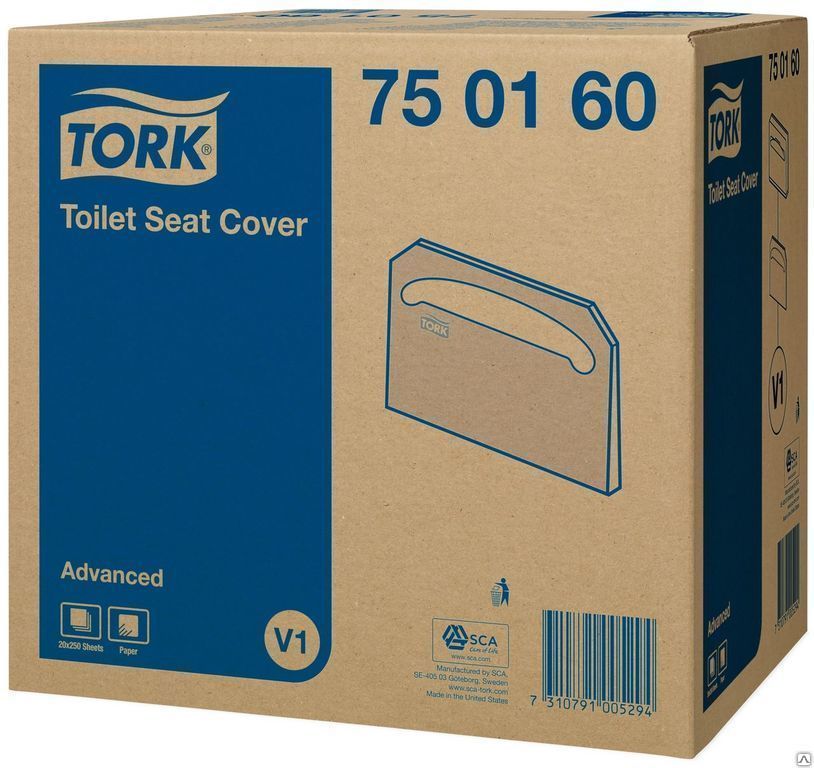 Индивидуальные бумажные покрытия на унитаз 750160 Tork