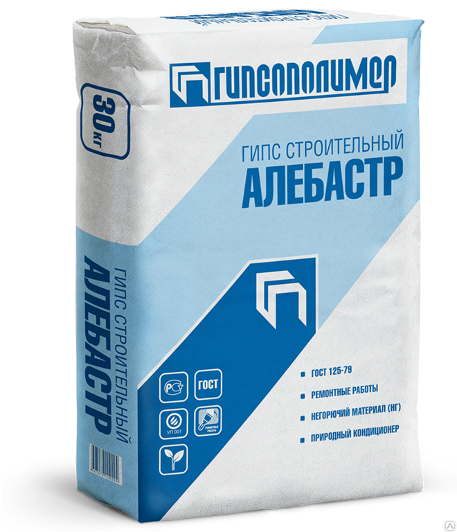 Гипс строительный АЛЕБАСТР Гипсополимер 30 кг, цена в Оренбурге от ...