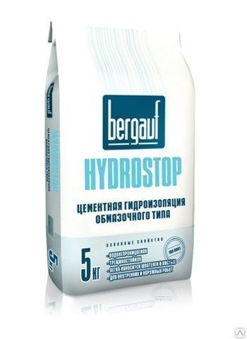 Гидроизоляция Hydrostop 5 кг обмазочного типа,Bergauf