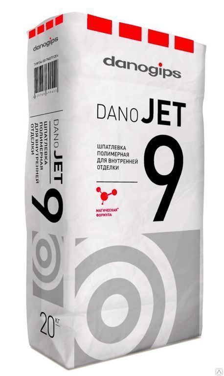 Шпатлевка полимерная финишная DANO JET9 20 кг