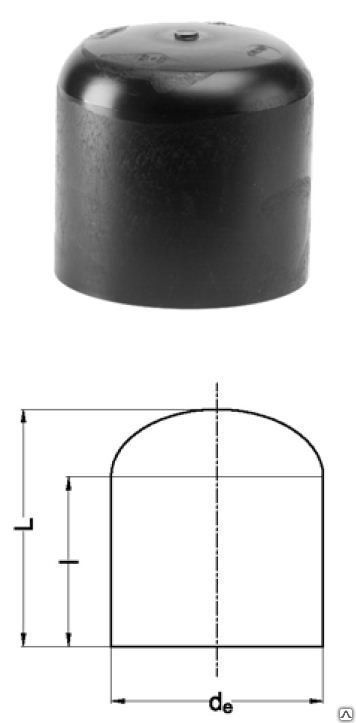 Заглушка ПНД литая ПЭ 100 SDR 11 (спигот) Ду 225 мм