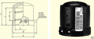 Заглушка электросварная ПЭ 100 SDR 11 для полиэтиленовых ПНД труб Ду 90 мм 