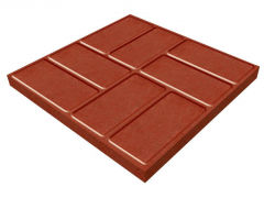 Тротуарная плитка полимерпесчаная красная 330 х 330 х 25