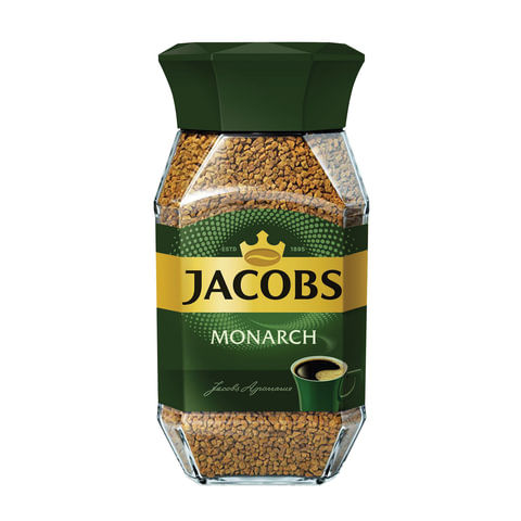 Кофе растворимый JACOBS "Monarch" 95 г, стеклянная банка, сублимированный