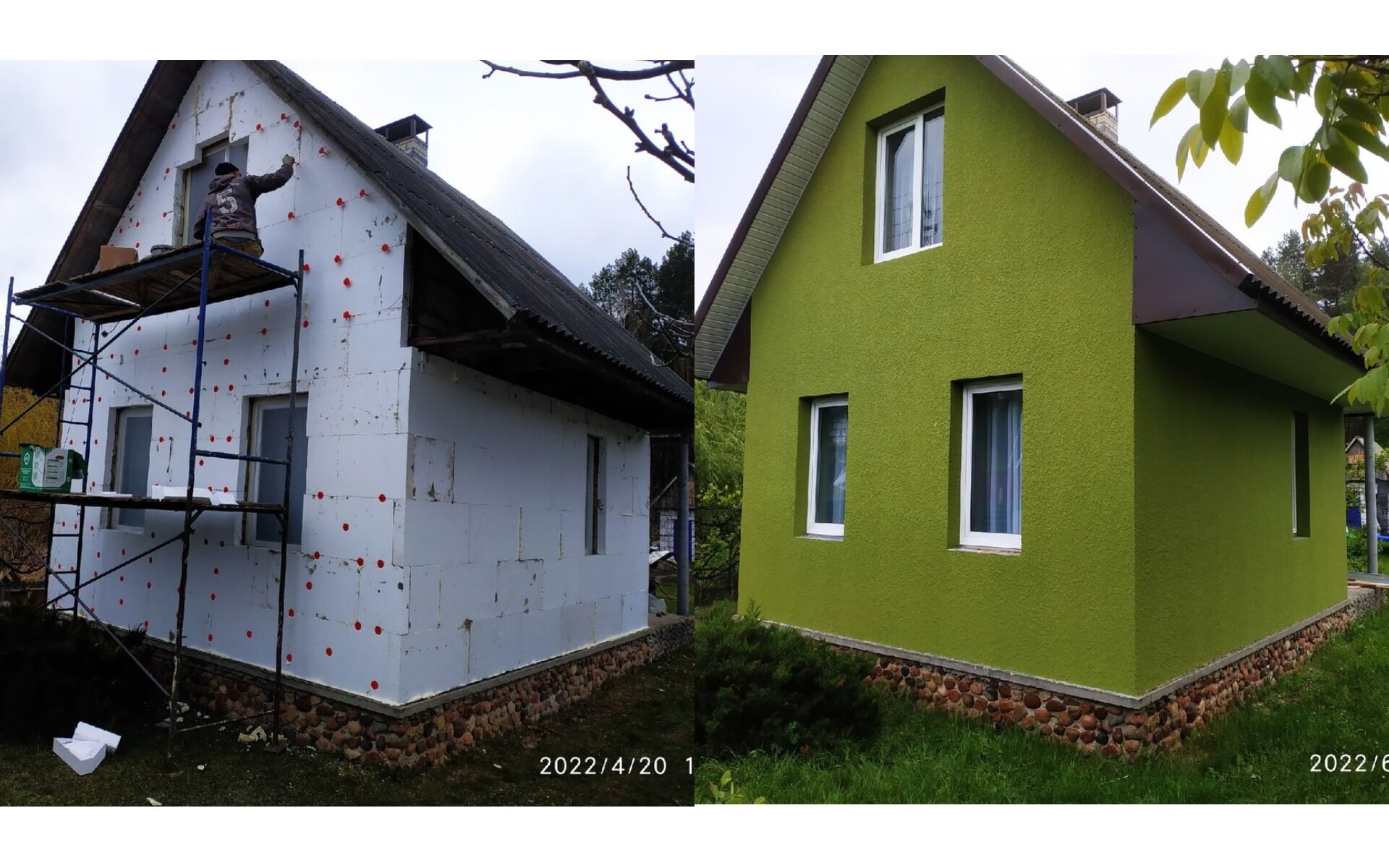 Оформление фасада частного дома своими руками (74 фото)