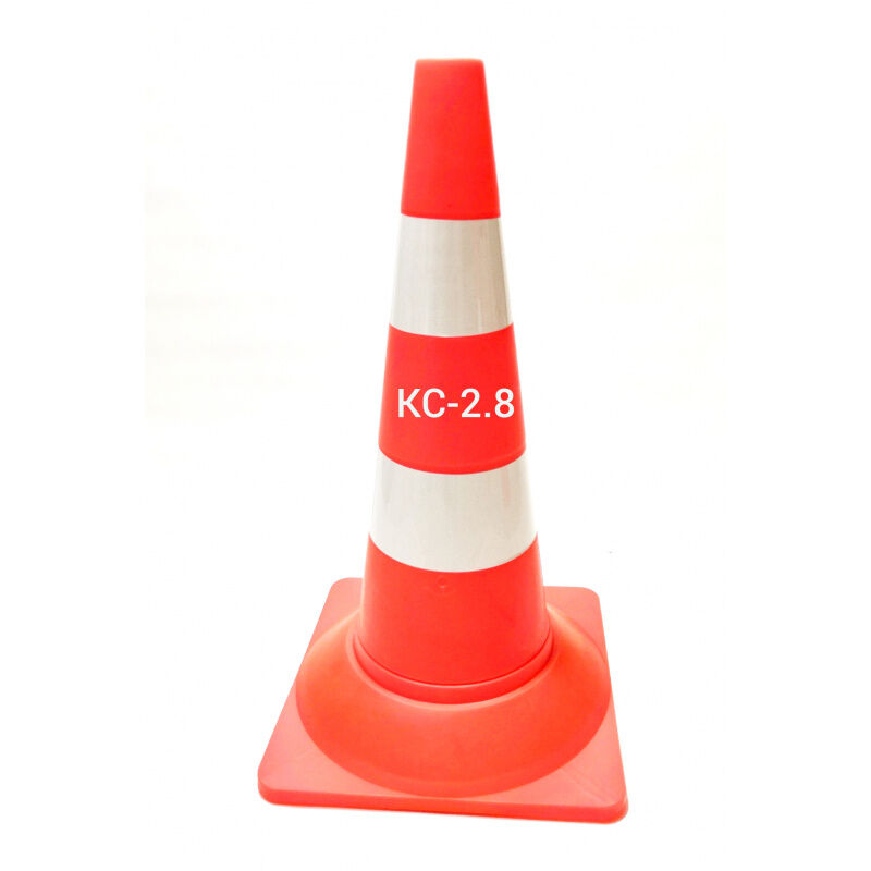 КС-2.8 Конус сигнальный (Оранжевый, с 2-мя светоотражающими полосами, квадратное основание)