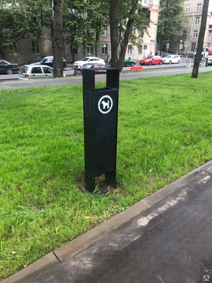 Урна доги. Урна для собак. Диспенсер - бокс для дог пакетов. Урна чемпион аданат. Урна уличная берлин, 400х910мм 45л, металлическая ral 7016, 9021 аданат.