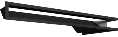 Вентиляционная решетка Kratki Люфт угловая левая черная LUFT/NL/9/8040/45S/C