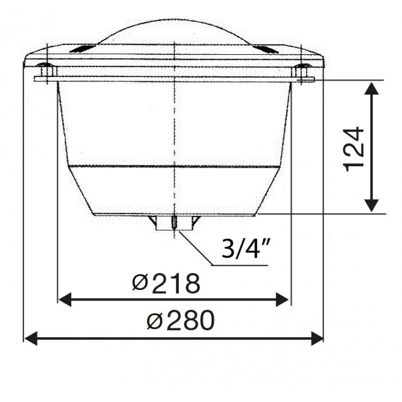 Светильник для бассейна из ABS-пластика под бетон, 300Вт 12В PA07842C 2