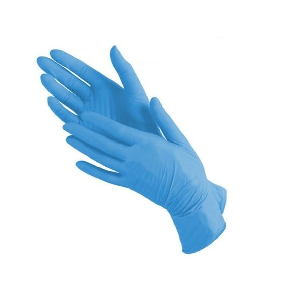 Перчатки нитриловые XS (100 шт.) голубые Benovy