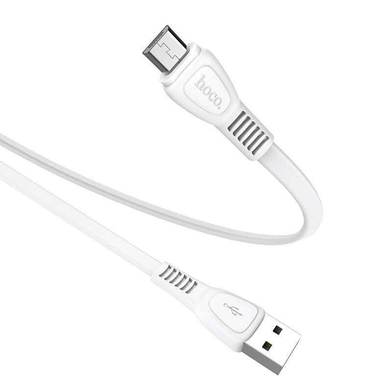 USB кабель для зарядки micro USB "Hoco" X40 (силикон, белый) 2.4A, 1м 3