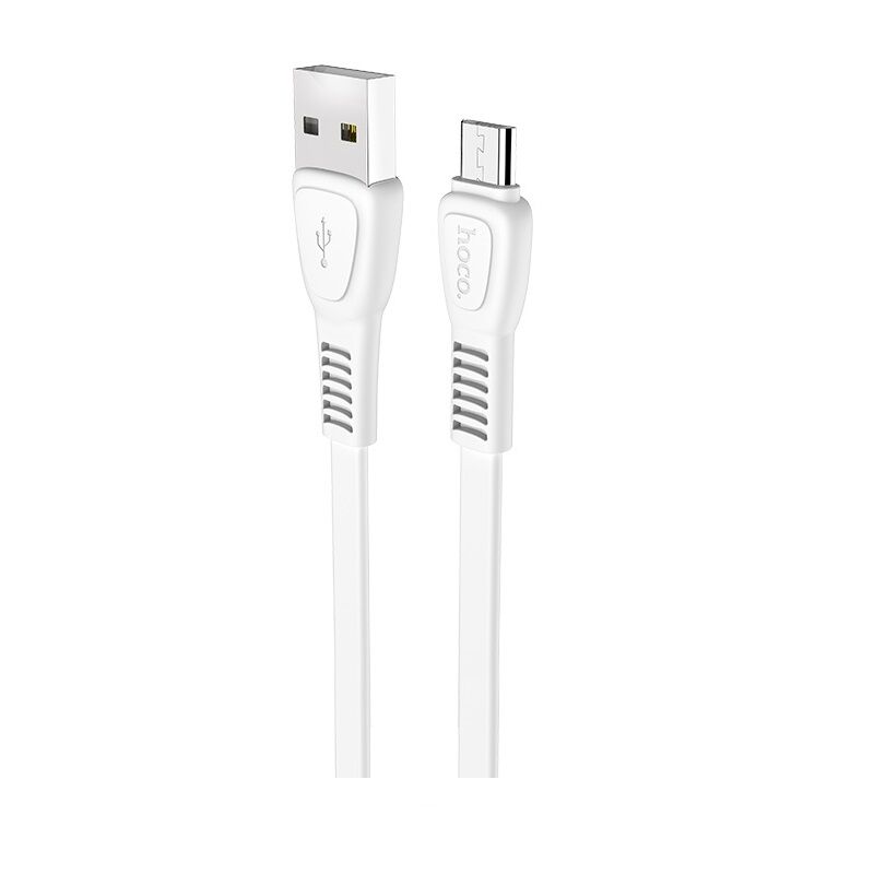USB кабель для зарядки micro USB "Hoco" X40 (силикон, белый) 2.4A, 1м 4