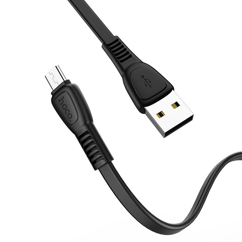 USB кабель для зарядки micro USB "Hoco" X40 (силикон, черный) 2.4A, 1м 2