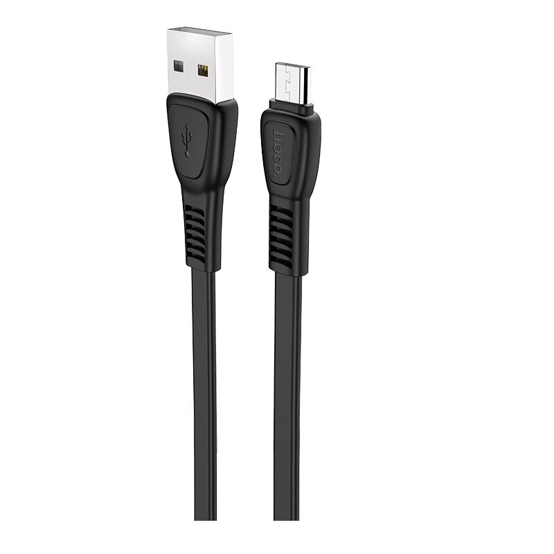 USB кабель для зарядки micro USB "Hoco" X40 (силикон, черный) 2.4A, 1м 4
