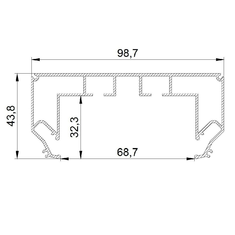 Скрытый карниз lumfer sk01