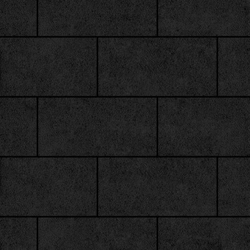 Тротуарная плитка Мегаполис без фаски Черная ночь 480х240х60