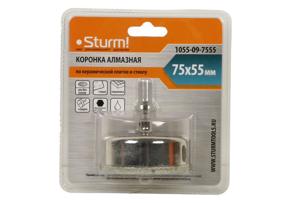 Коронка алмазная Sturm 1055-09-7555 Sturm!