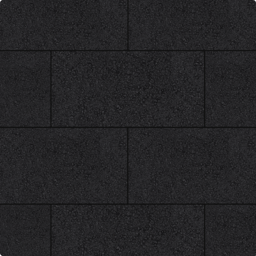 Тротуарная плитка Империя без фаски Черный гранит 600х300х80