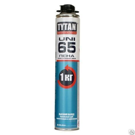 Пена монтажная Tytan 65 UNI зимняя -10 С выход до 65 литров