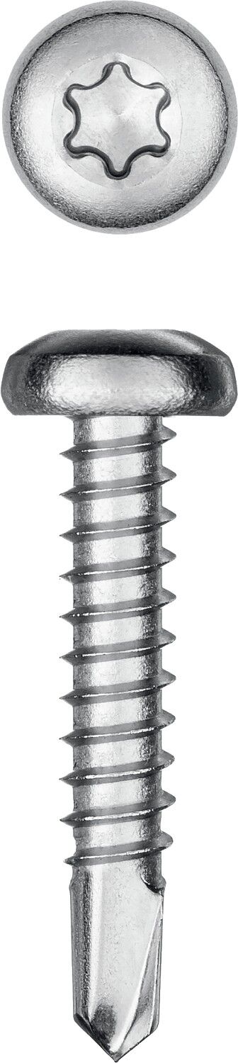 KRAFTOOL DS-P, 25 х 3.5 мм, А2, сверло, полукруглая головка, ТХ15, 600 шт, саморез нержавеющий (300931-35-025)