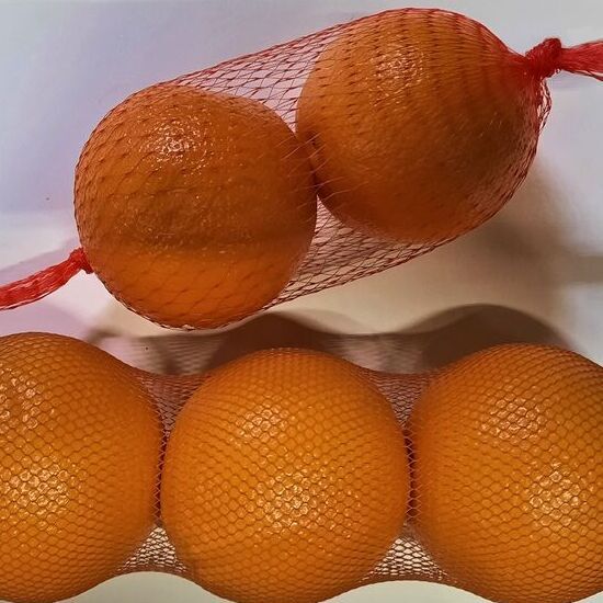 Сетка-рукав для овощей и фруктов желтая