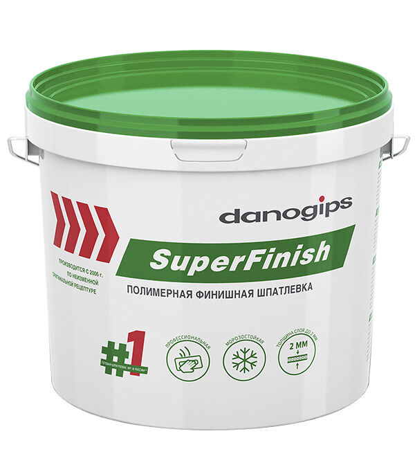 Шпаклевка готовая Danogips SuperFinish 5 кг (Шитрок) ШИТРОК Шпаклевка готовая Супер Финиш 5кг
