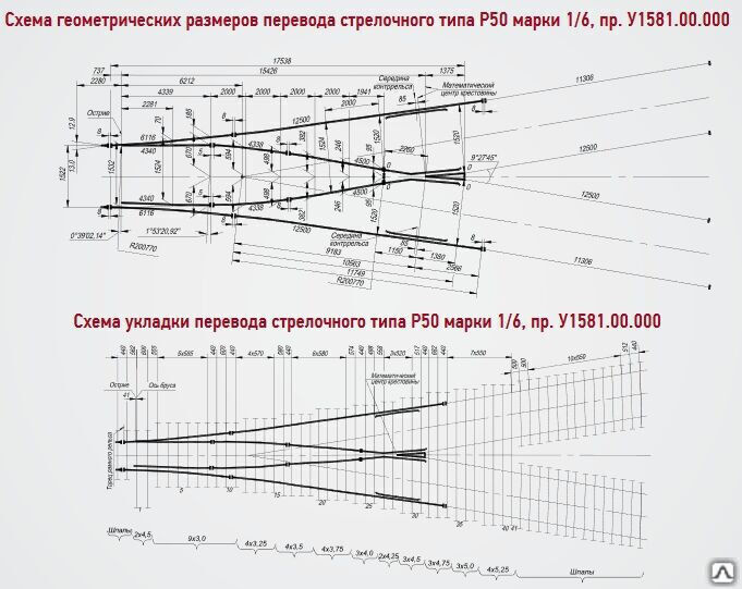 Стрелка р50 1 9 схема