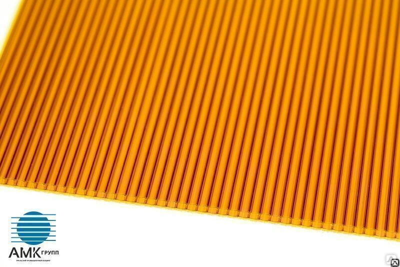 Сотовый поликарбонат Sellex Comfort | 8 мм | 2,1х6(12) м | оранжевый
