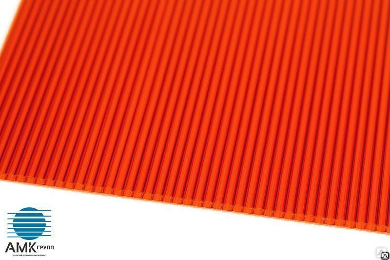 Сотовый поликарбонат Sellex Comfort | 4 мм | 2,1х6(12) м | красный