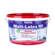 Краска моющаяся латексная матовая Основа D морозостойкая 1 л МЛ образец ПУФАС MATT-LATEX 