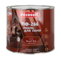 Эмаль для пола ПФ-266 золотисто-коричневая Decoself 1,9 кг ПУФАС