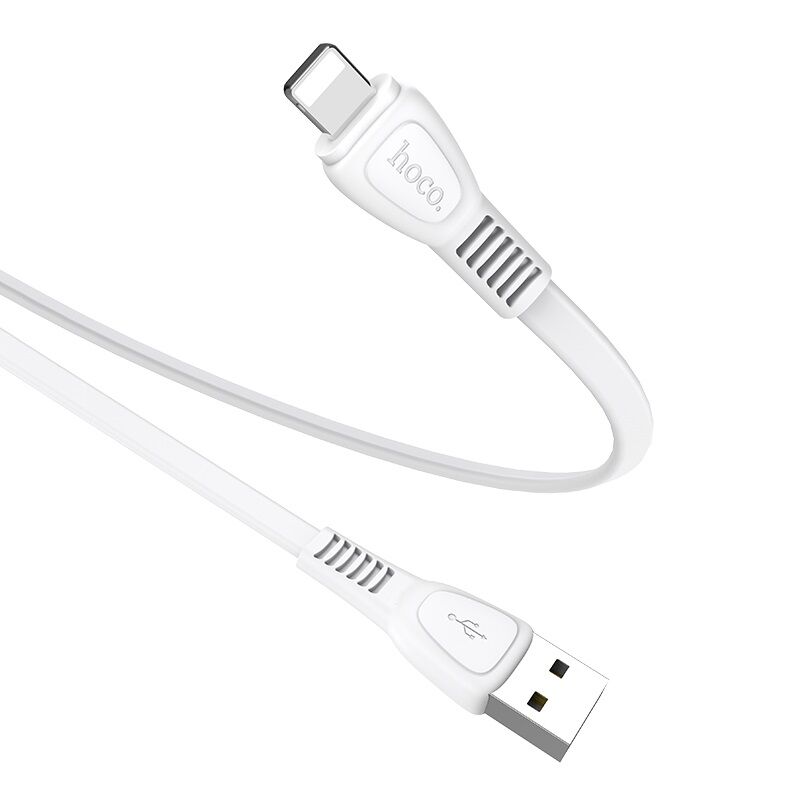 USB кабель шт.USB (A) - шт.Lightning 1,0м, 2,4А силиконовый, белый X40 "Hoco" 4