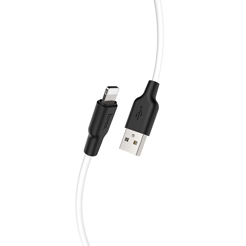 USB кабель шт.USB (A) - шт.Lightning 2,0м, 2,4А особо прочный, белый X21 Plus "Hoco" 2