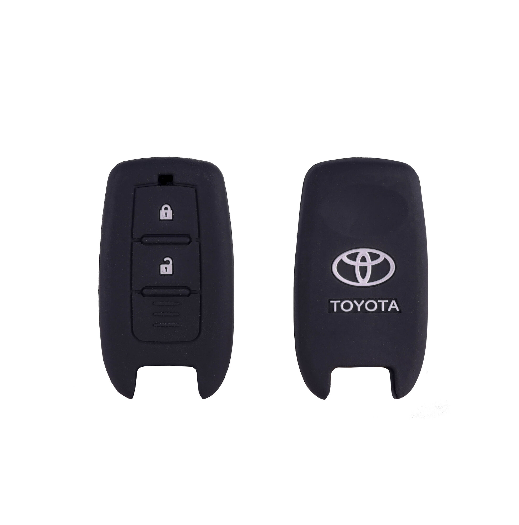 Чехол силиконовый для смарт-ключа Toyota VG, 3 кнопки, чёрный