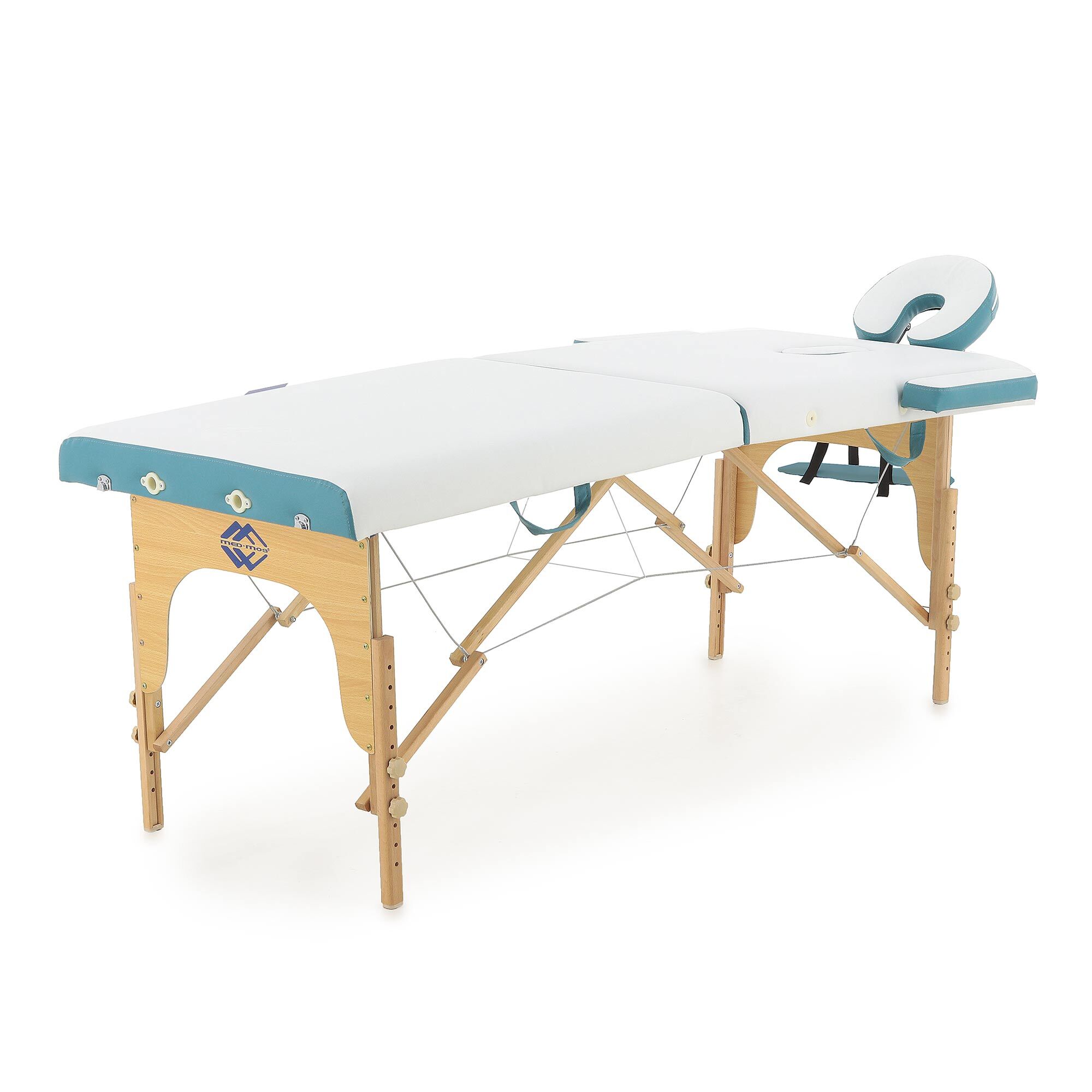 Массажный стол деревянный Med-Mos JF-AY01 2-х секционный (светлая рама)