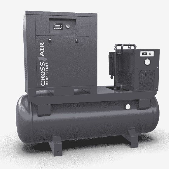 Винтовой компрессор 2,2м3/мин, с осушителем, ресивер 500л, 10 Бар, 15кВт, CROSSAIR CA15-10RA-500DRY