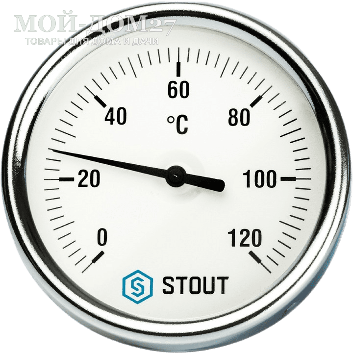 Термометр с погружной гильзой 0-120°С