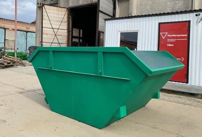 Бункер для мусора БН-5 5 м3 3300х1800х1260 мм, толщина стенок/дна 2/2 мм