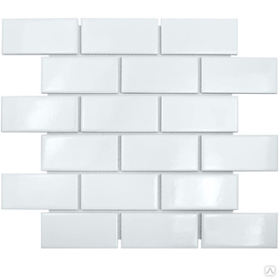 Керамическая мозаика Brick & Metro Brick White Glossy 45x95 Starmosaic #1