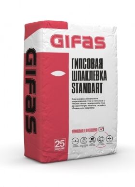 Шпаклевка гипсовая GIFAS STANDART 25 кг 45шт/пал