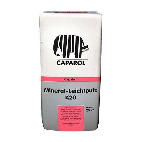 Штукатурка декоративная на минеральной основе Caparol Capatect Mineral-Leichtputz K20 Winter, 25 кг