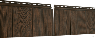 Фасадная панель Ю-Пласт S-Lock Щепа 2000х206 мм, 0,41 м2, Каштан #1