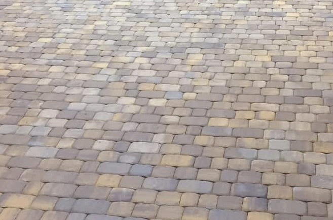 Тротуарная плитка Аурика желто-коричневая 148х148х40