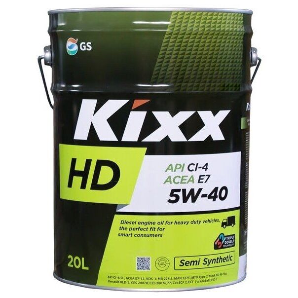 Масло моторное полусинтетическое всесезонное для дизеля Kixx HD CI-4/E7 5W-30 (Rus) 20 л.