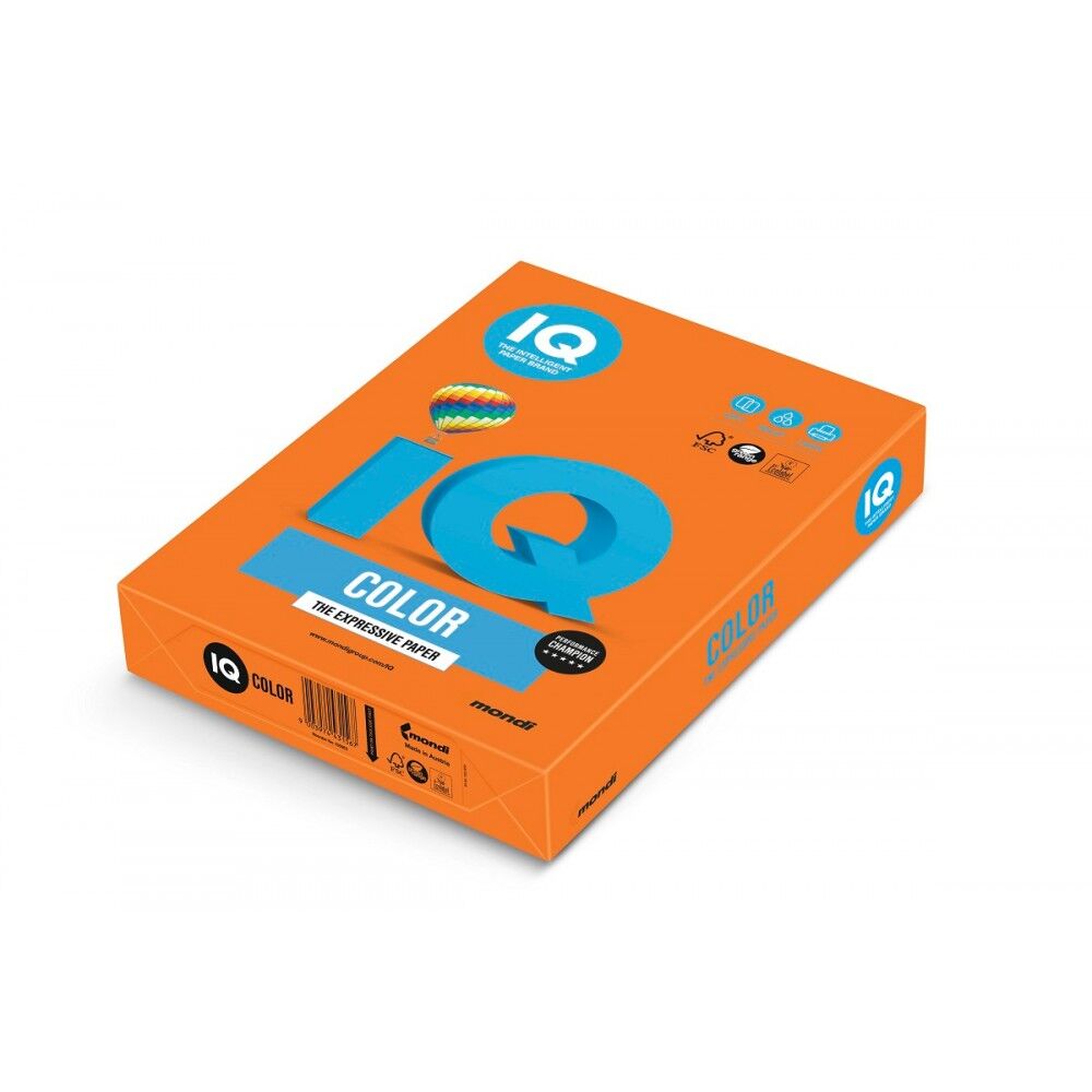 Бумага А4 80г/м2 500л IQ COLOR Оранжевый неон, Австрия