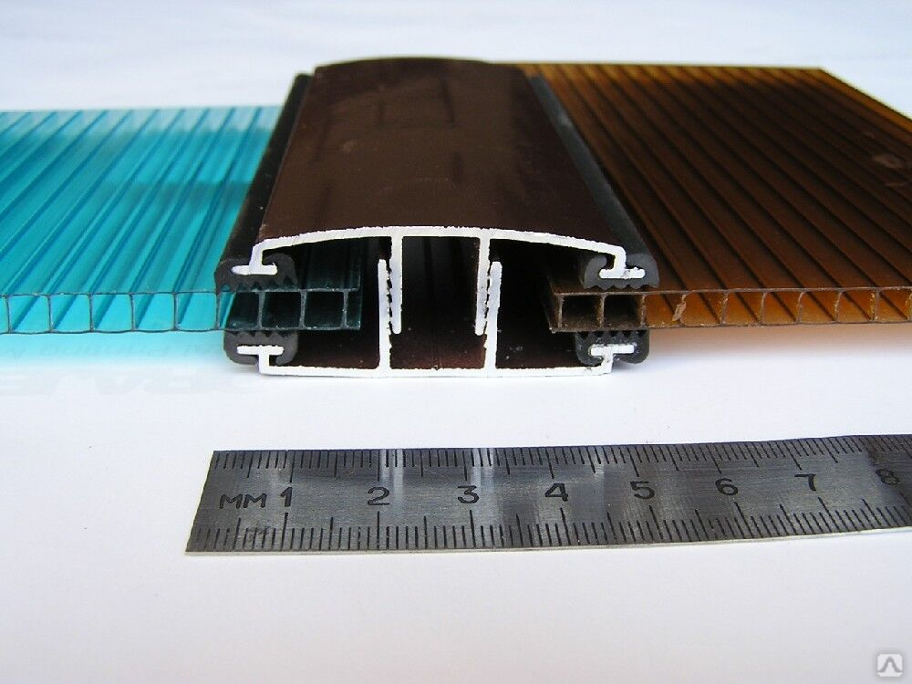 Профиль Алюминий соединительный разъемный 4-10мм база+крышка, цена в ...