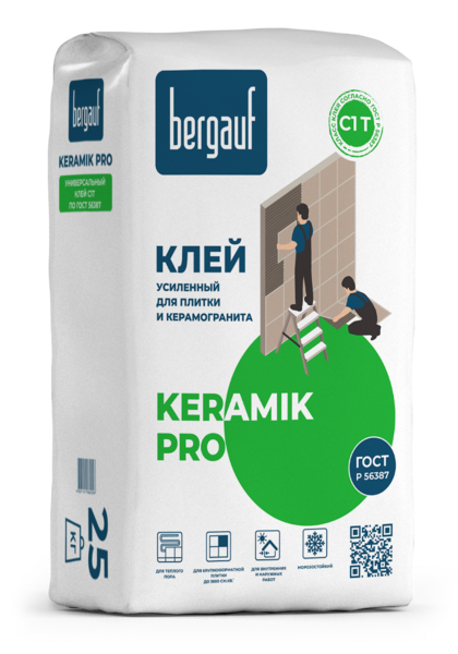Клей Bergauf Keramik Pro С1 25 кг BERGAUF