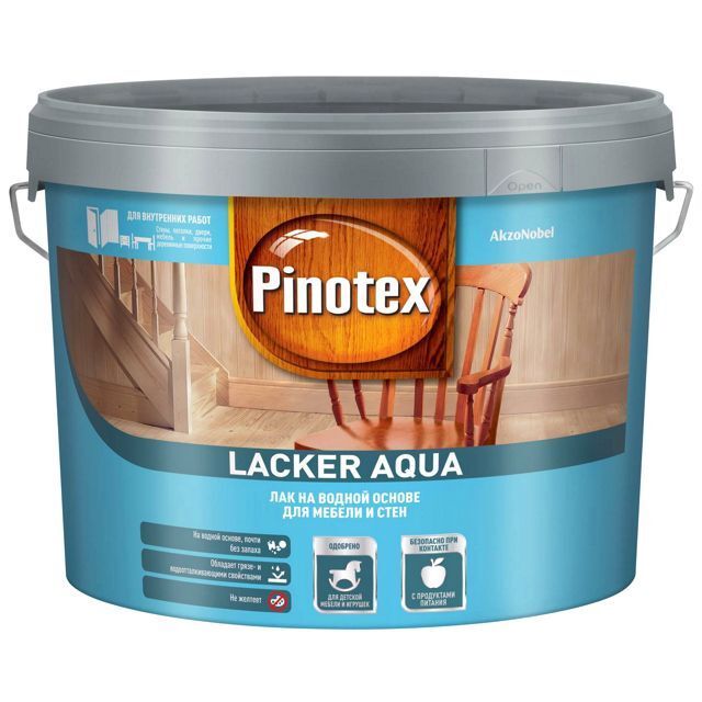 ПИНОТЕКС Аква лак для мебели и стен матовый (9л) / PINOTEX Lacker Aqua 10 л