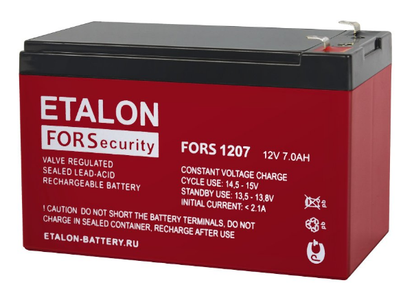 Аккумуляторная батарея 12-7 (12В, 7Ач) ETALON FORS 1207
