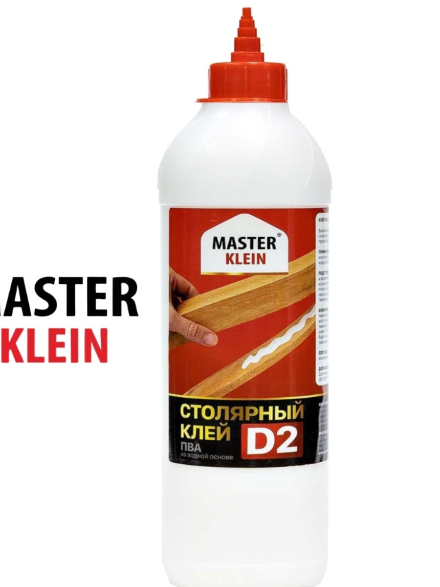 Клей ПВА "Master Klein" Столярный Д2, 850 гр. (15шт/кор)